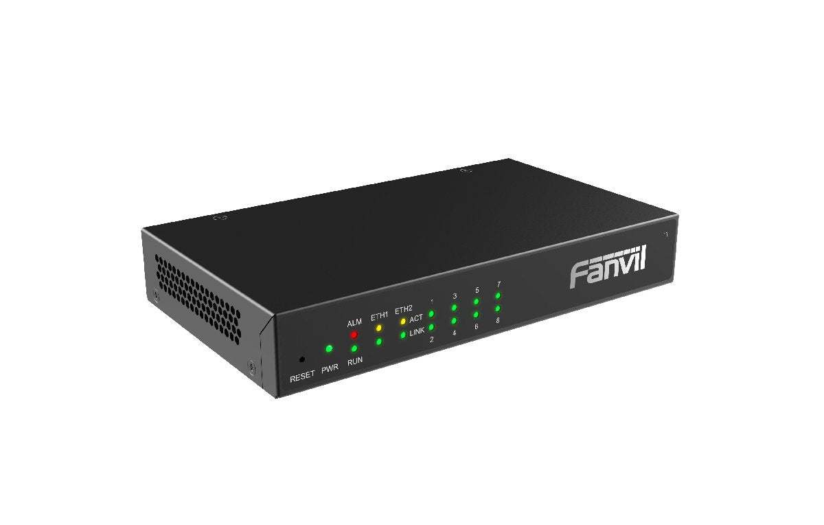 Fanvil GA100 - 8 8 - Port FXS VoIP Gateway – RJ11 FXS with Echo Cancellation & Dual Ethernet for Analog Phones, Fax & POS to VoIP Integration GA100-8 - The Telecom Spot