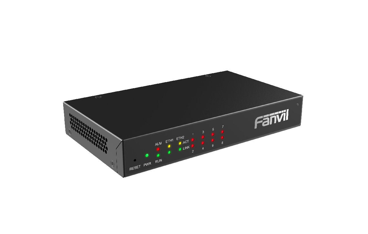 Fanvil GA100 - 8T FXO VoIP Gateway – 8 FXO Ports, Echo Cancellation & T.38 Fax for PSTN - to - SIP Migration in Call Centers & Multi - Branch Enterprises GA100-8T - The Telecom Spot