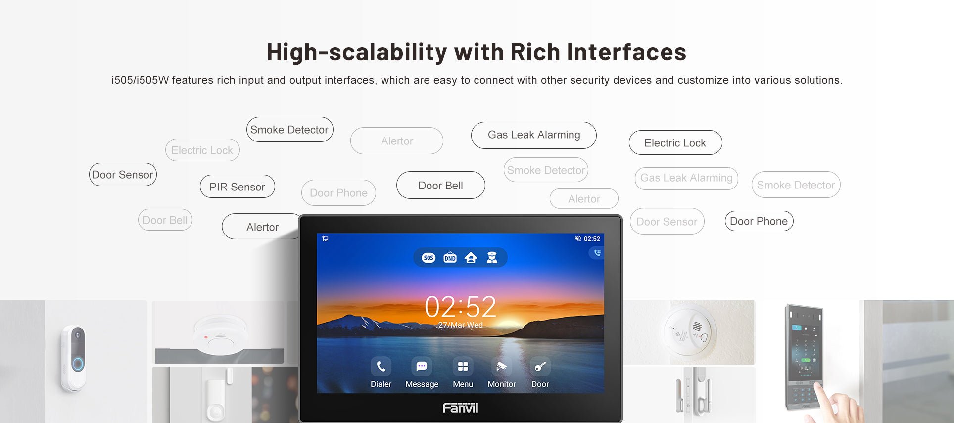 Fanvil i505W SIP Indoor Intercom with 7" Color Touch Screen (i505W)  - The Telecom Spot