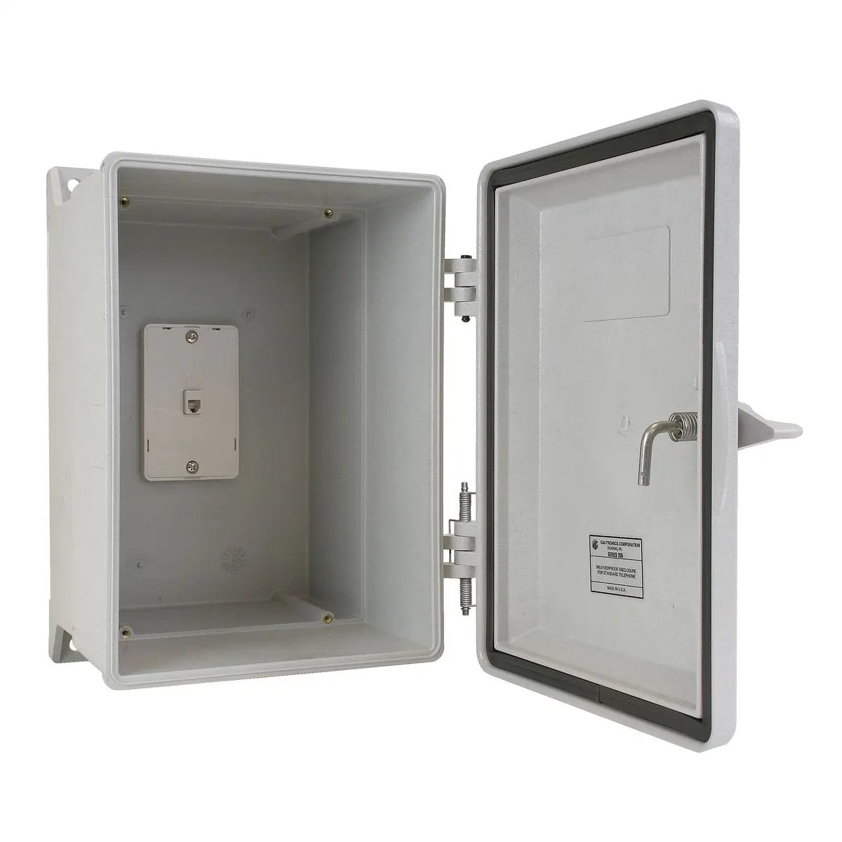 GAI-Tronics Weatherproof Telephone Enclosure Spring Door Option Grey **Non-Returnable** 255-003SK - The Telecom Spot