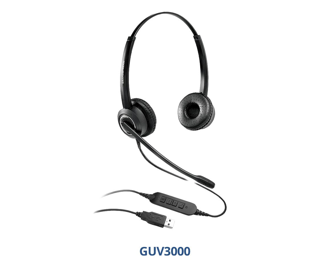 Grandstream GUV3000 HD Stereo USB-A Headset GUV3000 - The Telecom Spot