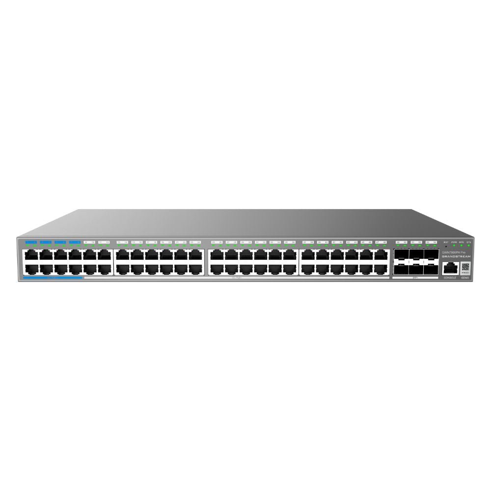 Grandstream GWN7806PH Pro 48 - Port Gigabit PoE++ Managed Network Switch – 720W Budget & 6x 10G SFP+ Ports GWN7806PH-PRO - The Telecom Spot