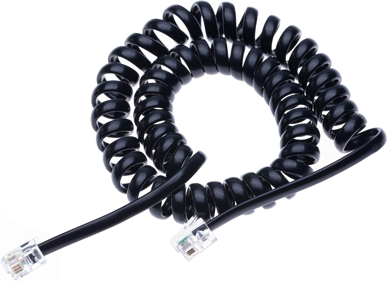 Handset Curly Cord - 12 Feet HC4PIN12FT-CHARCOAL - The Telecom Spot