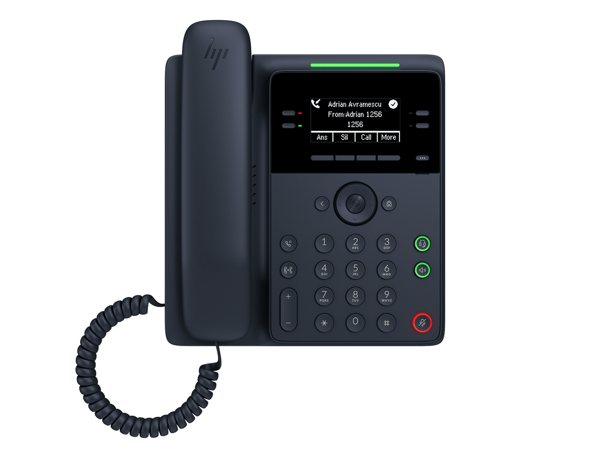 HP Poly Edge V200 IP Phone with Power Supply – 2.5" Monochrome Display, Dual Gigabit PoE C93Z1AA#ABA - The Telecom Spot