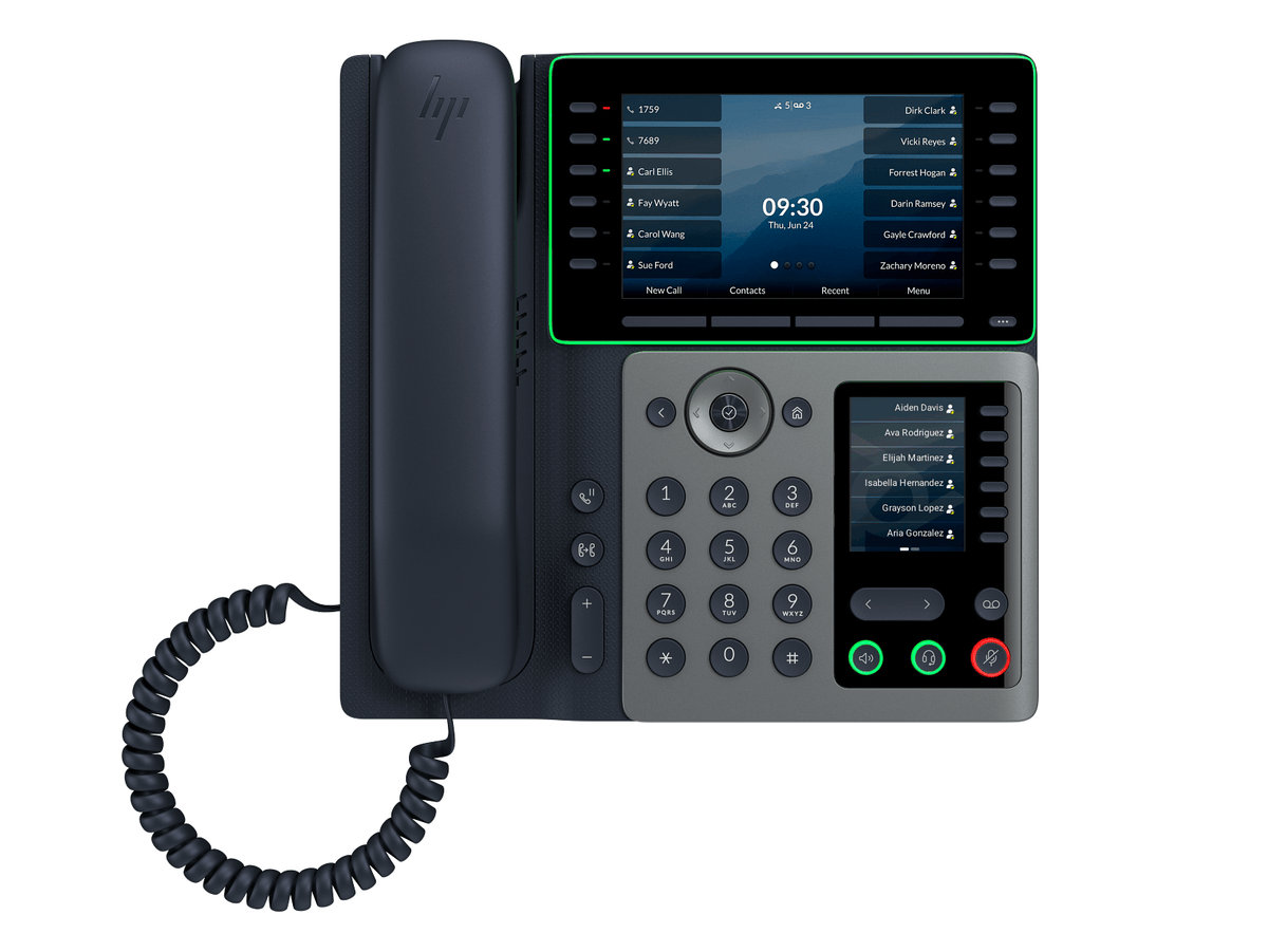 HP Poly Edge V850 IP Phone with Power Supply – Wi-Fi 6E Bluetooth 5" & 2.4" Displays for Executives & Reception C93ZQAA#ABA - The Telecom Spot