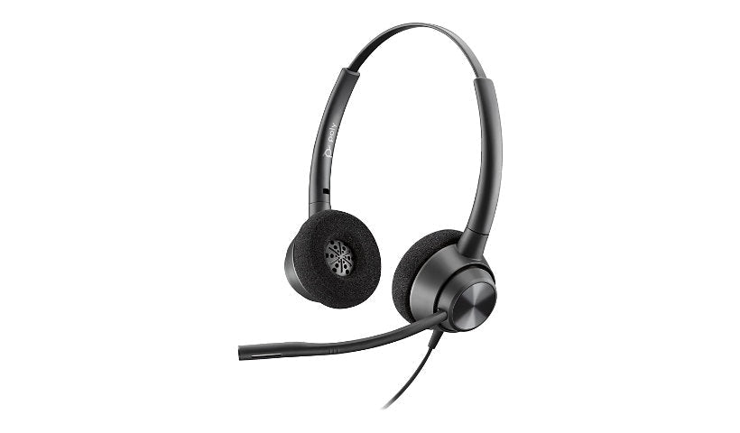 HP Poly EncorePro 320 Binaural Wired Headset with Quick Disconnect – Noise Cancelling for Contact Centers & Call Centers (77T26AA) 77T26AA - The Telecom Spot