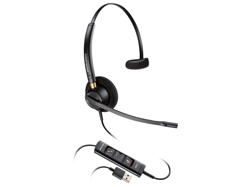 HP Poly EncorePro 515 Monoaural USB - A Headset – Noise - Canceling Mic & All - Day Comfort for Call Centers & Hybrid Work (783R0AA) 783R0AA - The Telecom Spot