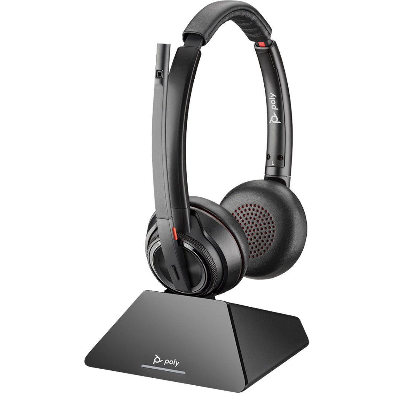 HP Poly Savi 8220 UC DECT Stereo Headset – Active Noise Cancelling & Wireless Freedom for Hybrid Work (77T33AAABA) 77T33AAABA - The Telecom Spot