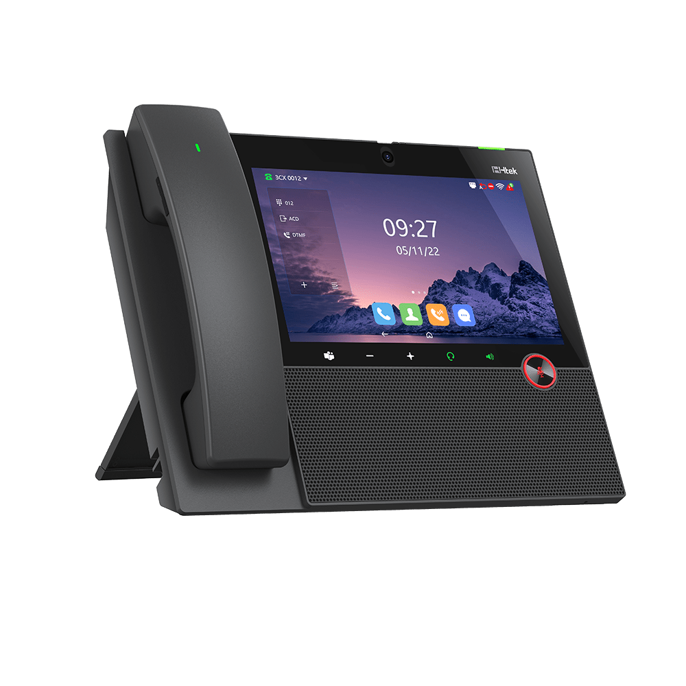 Htek UCV52 Pro Touch - Screen IP Phone – Android IP Video Desk Phone with 8" Touchscreen & 8MP Camera  - The Telecom Spot