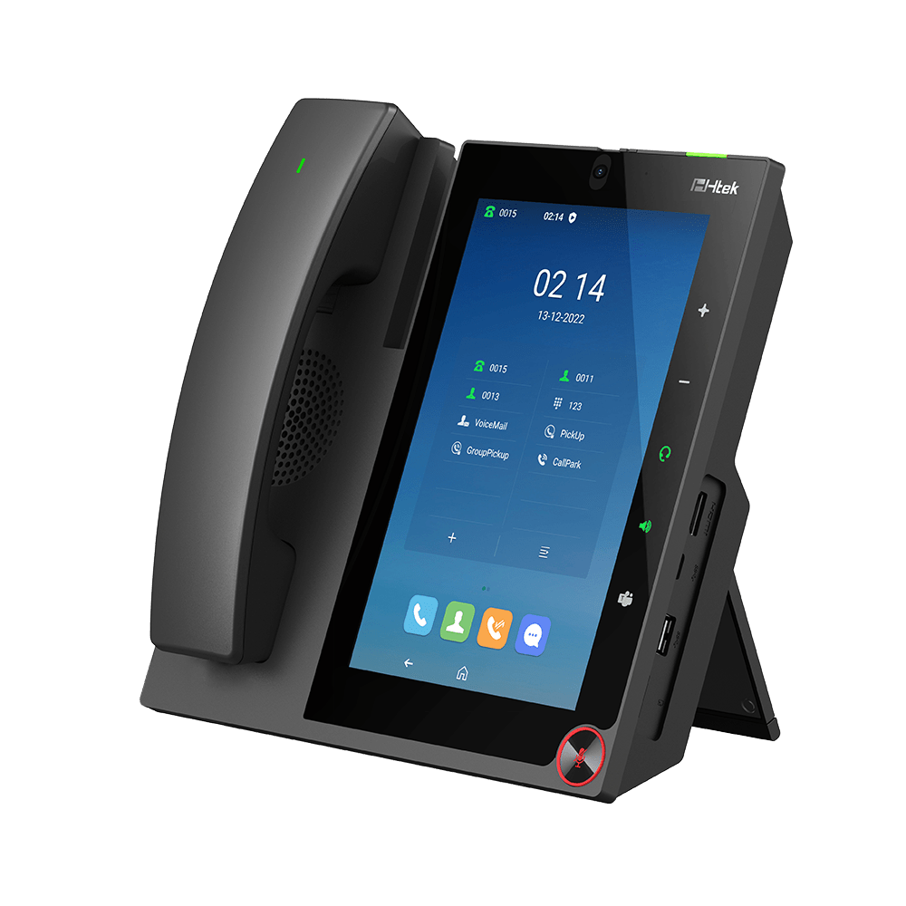 Htek UCV53 Pro Touch - Screen IP Phone – Android IP Video Desk Phone with 8" Touchscreen & 8MP Camera UCV53-PRO - The Telecom Spot