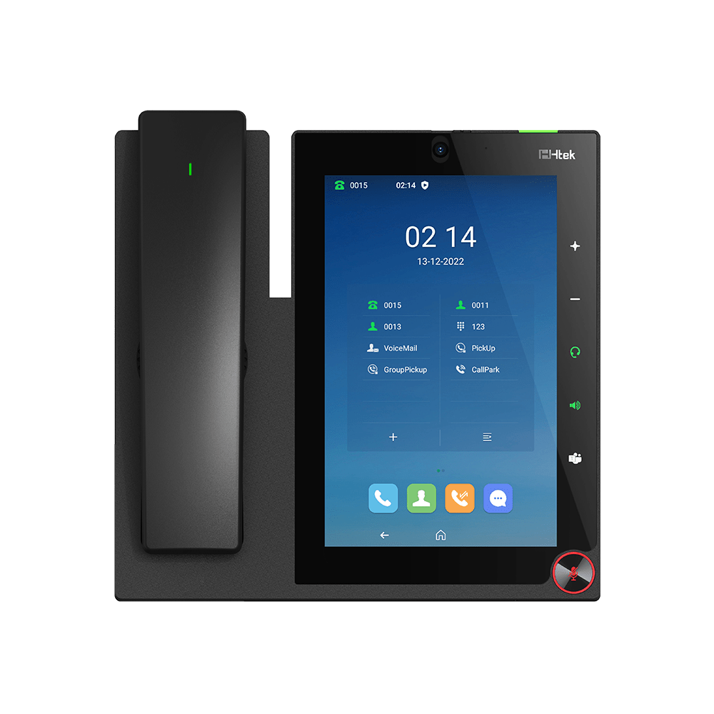 Htek UCV53 Pro Touch - Screen IP Phone – Android IP Video Desk Phone with 8" Touchscreen & 8MP Camera UCV53-PRO - The Telecom Spot