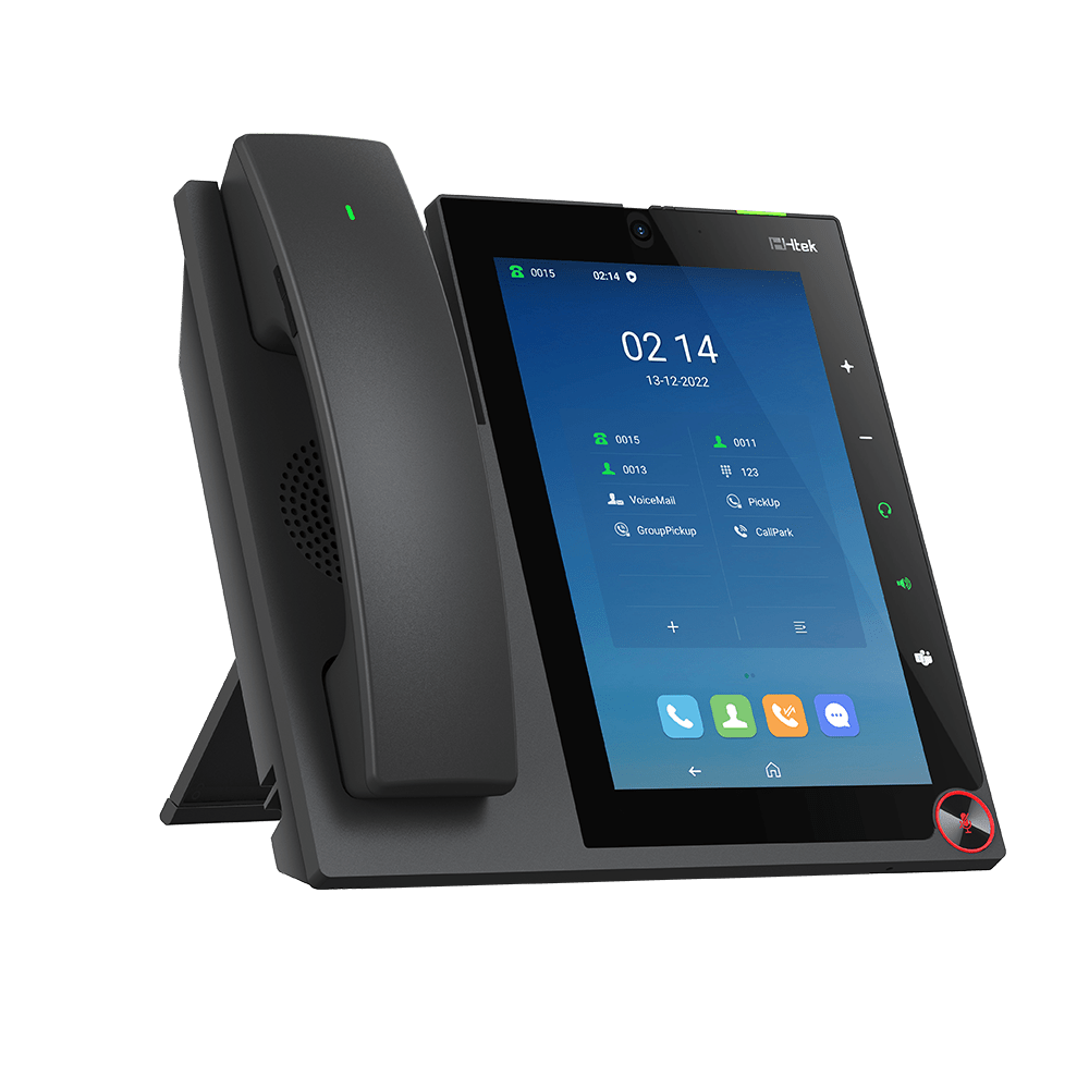 Htek UCV53 Pro Touch - Screen IP Phone – Android IP Video Desk Phone with 8" Touchscreen & 8MP Camera UCV53-PRO - The Telecom Spot
