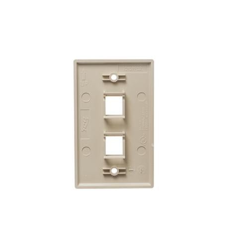 ICC Face Plate Flat 1-Gang 2-Port Ivory IC107F02-IV - The Telecom Spot