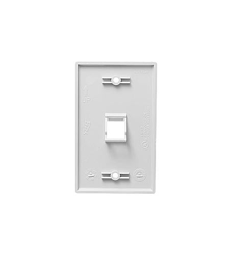 ICC FACEPLATE- ANGLED- 1-GANG- 1-PORT- WHITE IC107DA1WH - The Telecom Spot
