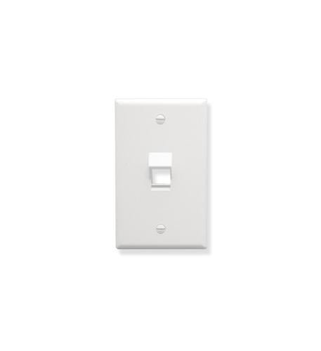 ICC FACEPLATE- ANGLED- 1-GANG- 1-PORT- WHITE IC107DA1WH - The Telecom Spot