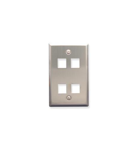 ICC IC107SF4SS - 4Port Face Stainless FACE-4-SS - The Telecom Spot