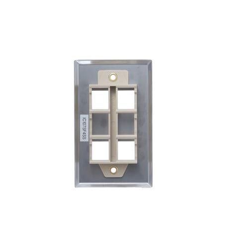 ICC IC107SF4SS - 4Port Face Stainless FACE-4-SS - The Telecom Spot