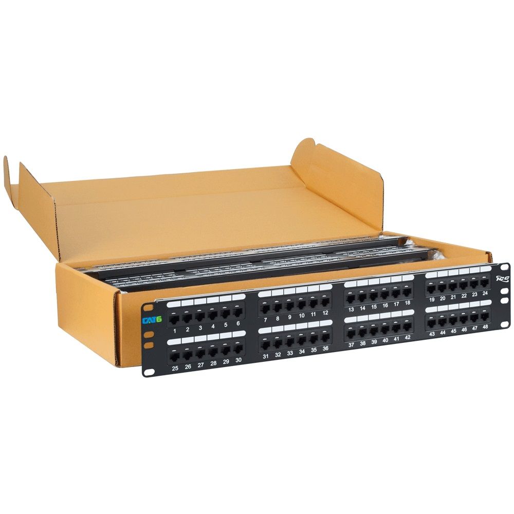 ICC Patch Panel CAT 6 48-Port 2 RMS 6 Pack of ICMPP04860 ICMPP4860V - The Telecom Spot