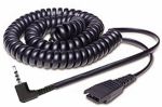 Jabra 2.5mm to Quick Disconnect plug - Coiled Version 8800-01-46 - The Telecom Spot
