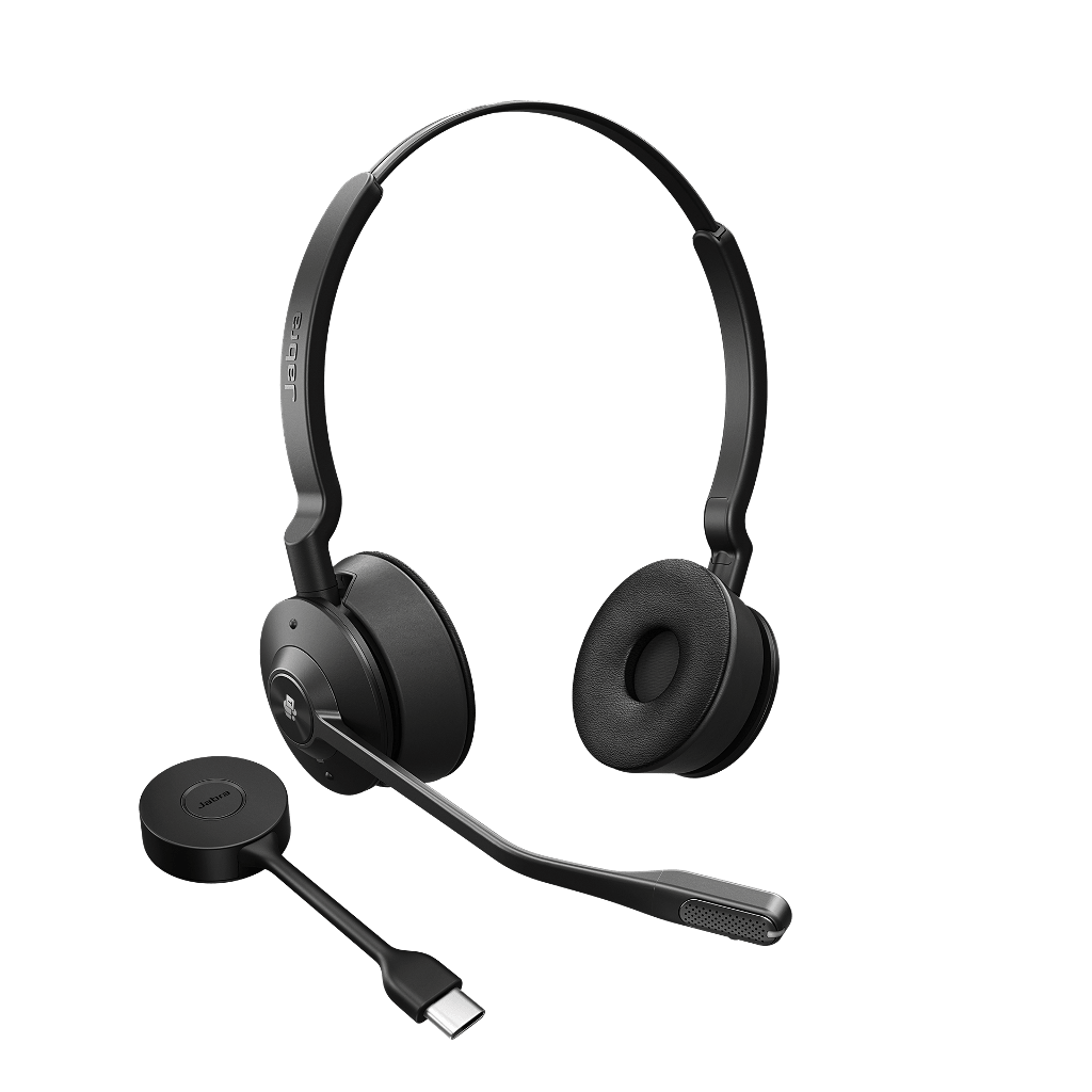 Jabra Engage 55 SE Stereo Wireless Headset – Secure DECT Audio & Noise Cancelling Mic for Hybrid Office Calls 9659-470-125 - The Telecom Spot