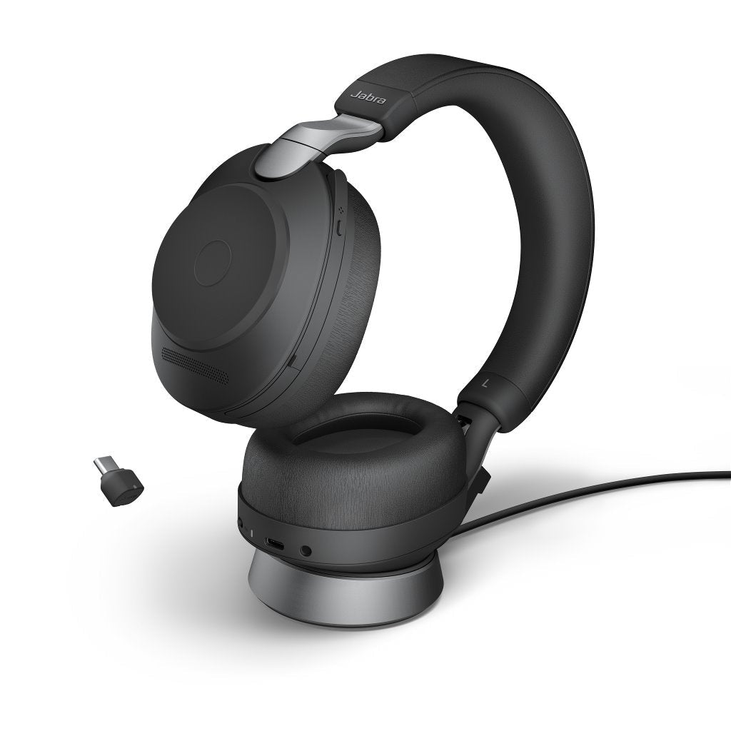 Jabra Evolve2 85, Link380c Uc Stereo +stand Bl 28599-989-889 - The Telecom Spot