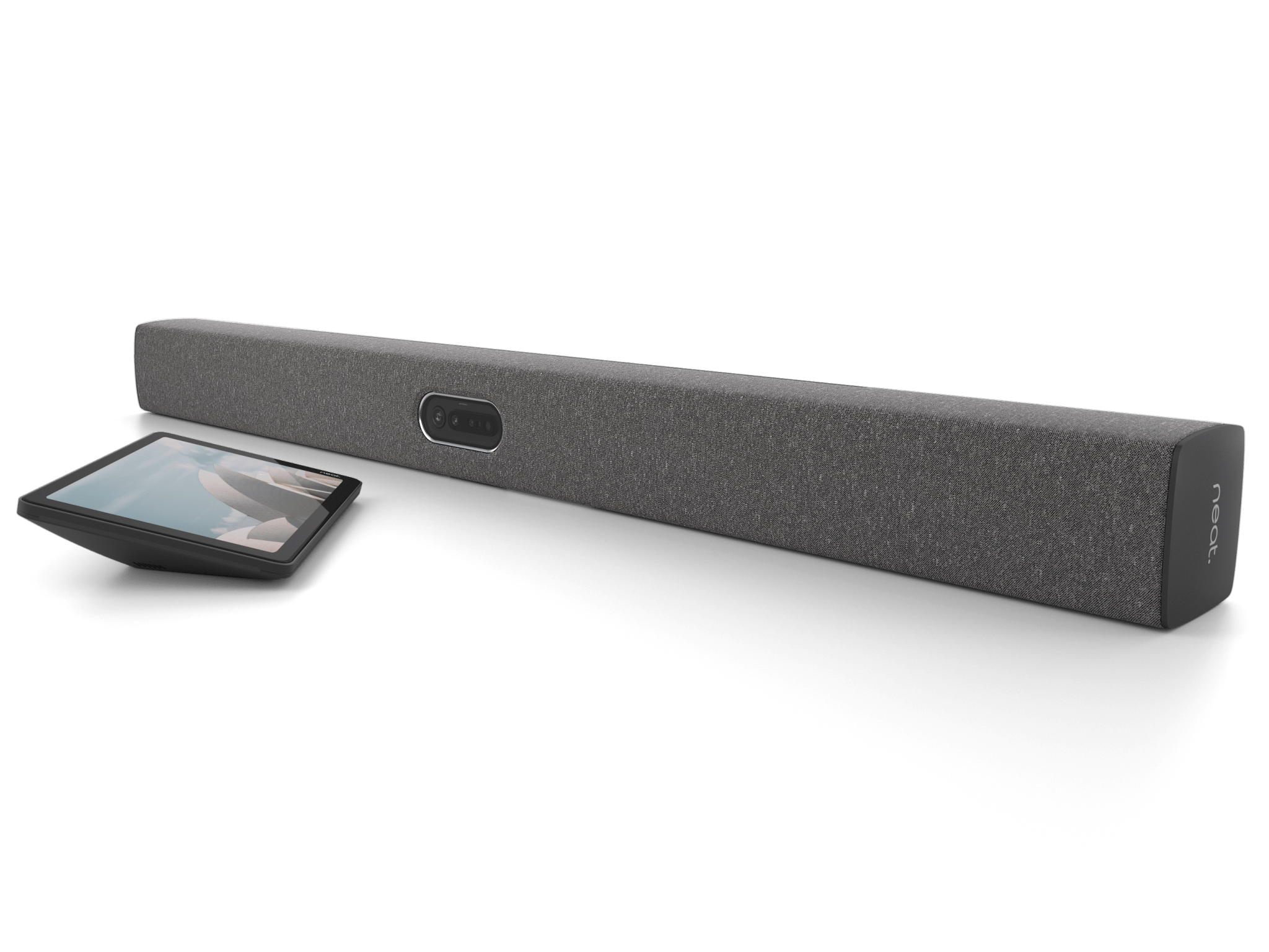 Neat Bar Pro All-in-One Video Bar with Neat Pad – Dual 50MP Cameras, 16x Zoom & 16-Mic Array for Large Conference Rooms (NEATBARPRO-SE + NEATPAD-SE) NEATBARPRO-SE+NEATPAD-SE - The Telecom Spot