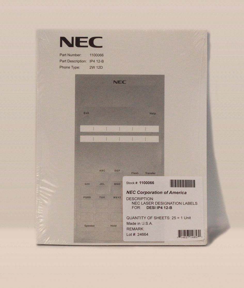 Nec Sl1100 Desi Sheet 12 Button Telephone NEC-1100066 - The Telecom Spot