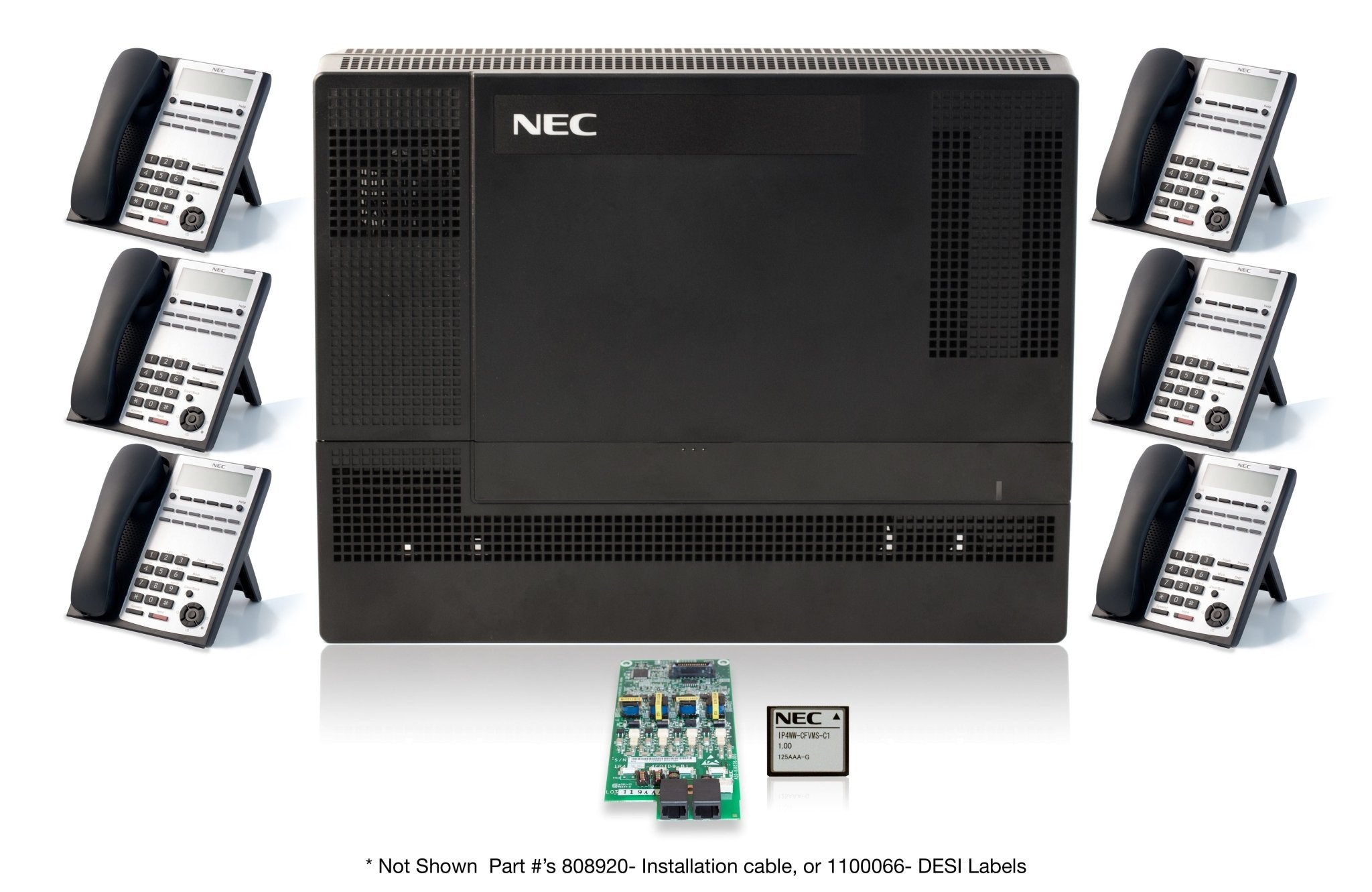 NEC SL1100 Quick-Start Kit Intro with 2-Port InMail + (6) 12B Telephones NEC-1100005 - The Telecom Spot