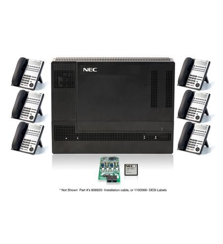 NEC SL1100 Quick-Start Kit Intro with 2-Port InMail + (6) 12B Telephones NEC-1100005 - The Telecom Spot