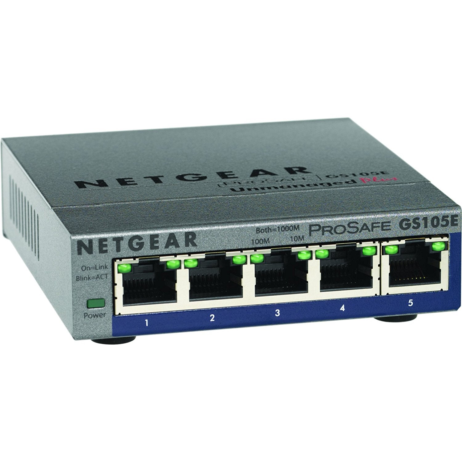 NETGEAR GS105E-200NAS 5 Port Gigabit Smart Switch GS105E-200NAS - The Telecom Spot
