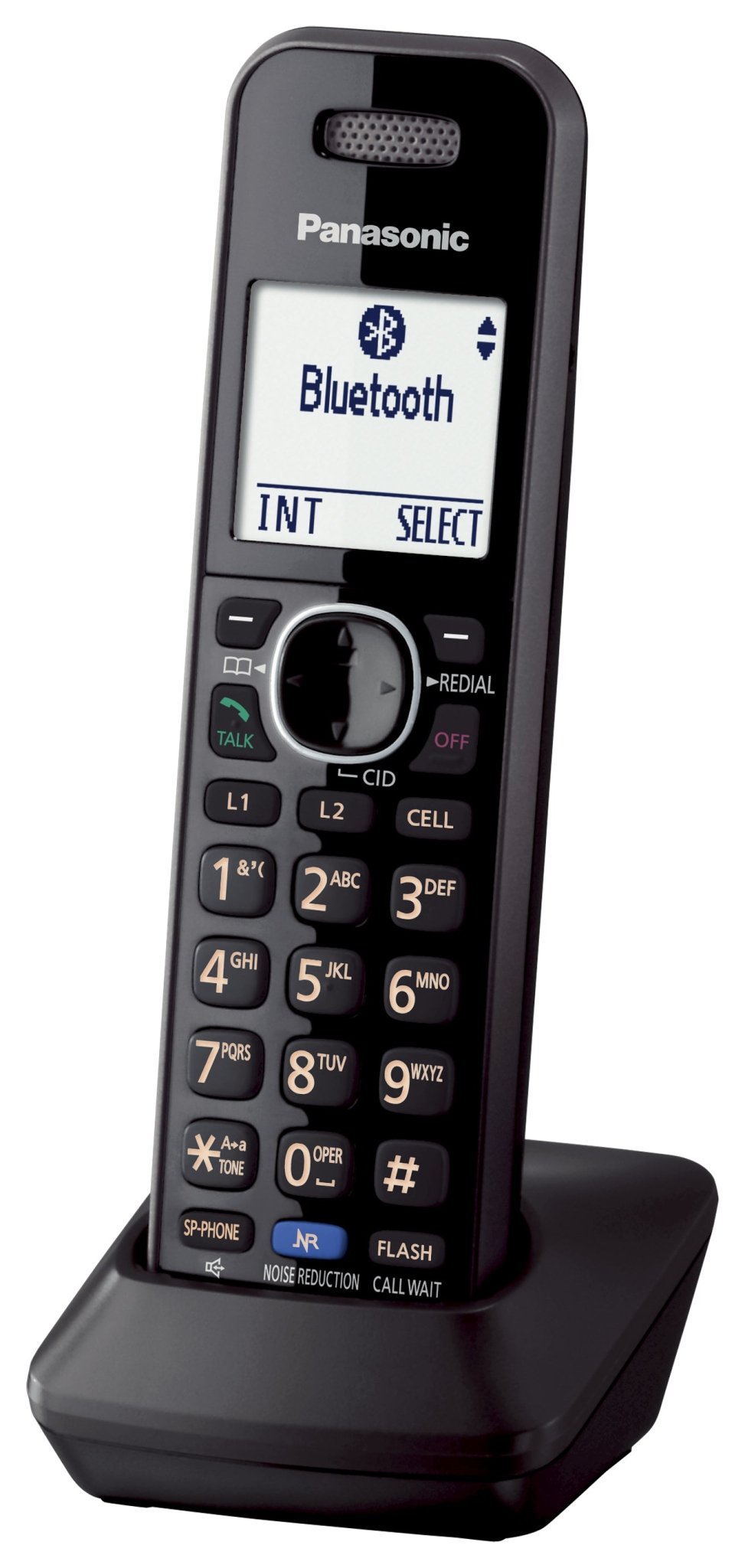 Panasonic KX - TGA950B Additional Cordless Handset – DECT 6.0 2 - Line Link - to - Cell for KX - TG9581B & TG95 Series Small Business & Home Office (Black) (KX - TGA950B) KX-TGA950B - The Telecom Spot