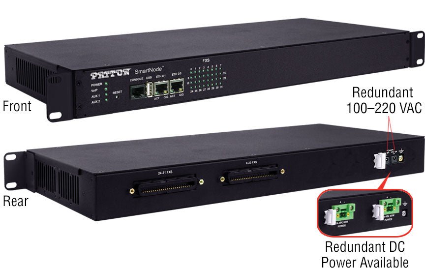 Patton SN4741/16JS16V/RJ21/R48 SmartNode VoIP Gateway SN4741/16JS16V/RJ21/R48 - The Telecom Spot