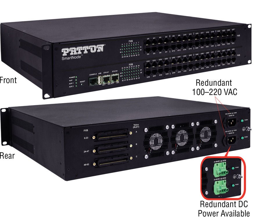 Patton SN4741/48JS48VSP/RJ11-21/R48 SmartNode VoIP Gateway SN4741/48JS48VSP/RJ11-21/R48 - The Telecom Spot