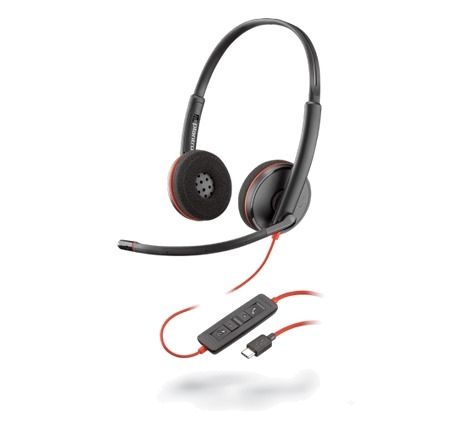 Plantronics Blackwire C3220 Stereo Headset, USB-C 80S07A6 - The Telecom Spot