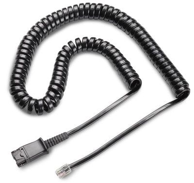 Plantronics Coil Cord to QD Modular Plug- U10 85R38AA - The Telecom Spot