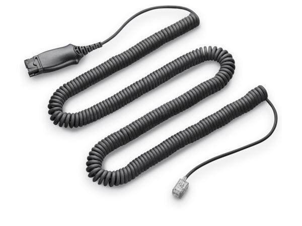 Plantronics U10P - S19 Coil Cord to QD Modular Plug 784S2AA - The Telecom Spot