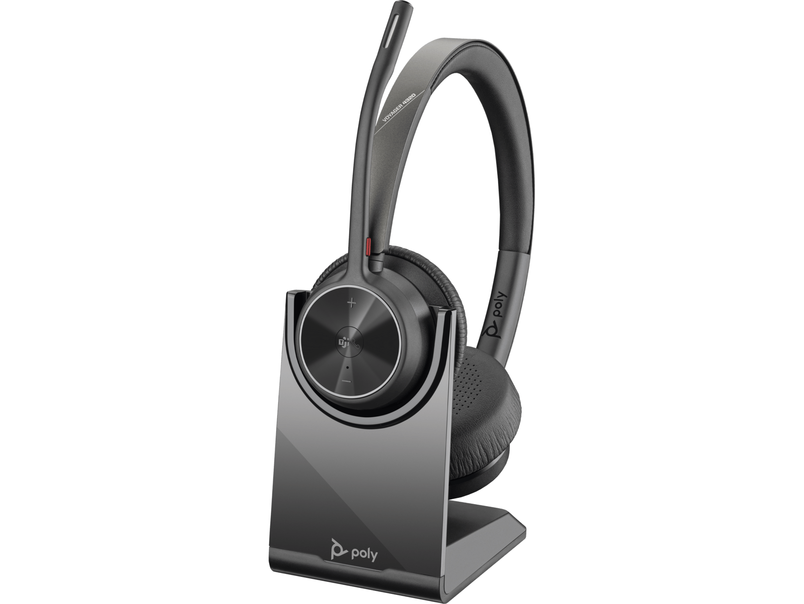 Poly Voyager 4320 - M Microsoft Teams Certified Headset BT700 dongle Charging Stand 77Z32AA - The Telecom Spot