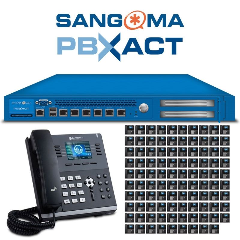 Sangoma PBXact 1200 + (100) s505 Phone System Bundle PBXT-UCS-1200/100-s505/BUN - The Telecom Spot