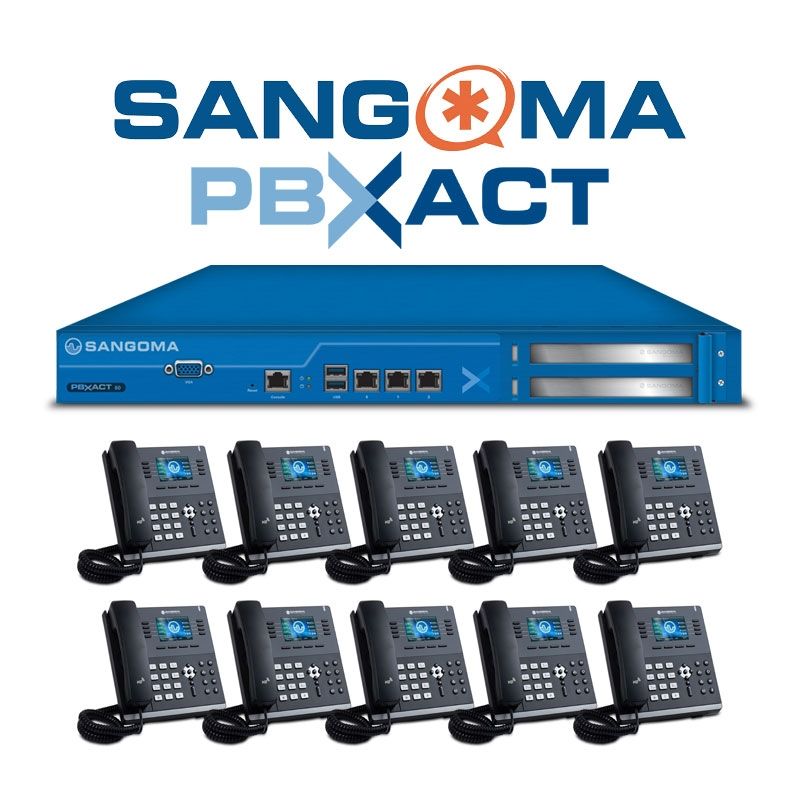 Sangoma PBXact 60 + (10) s505 Phone System Bundle PBXT-UCS-0060/10-s505/BUN - The Telecom Spot