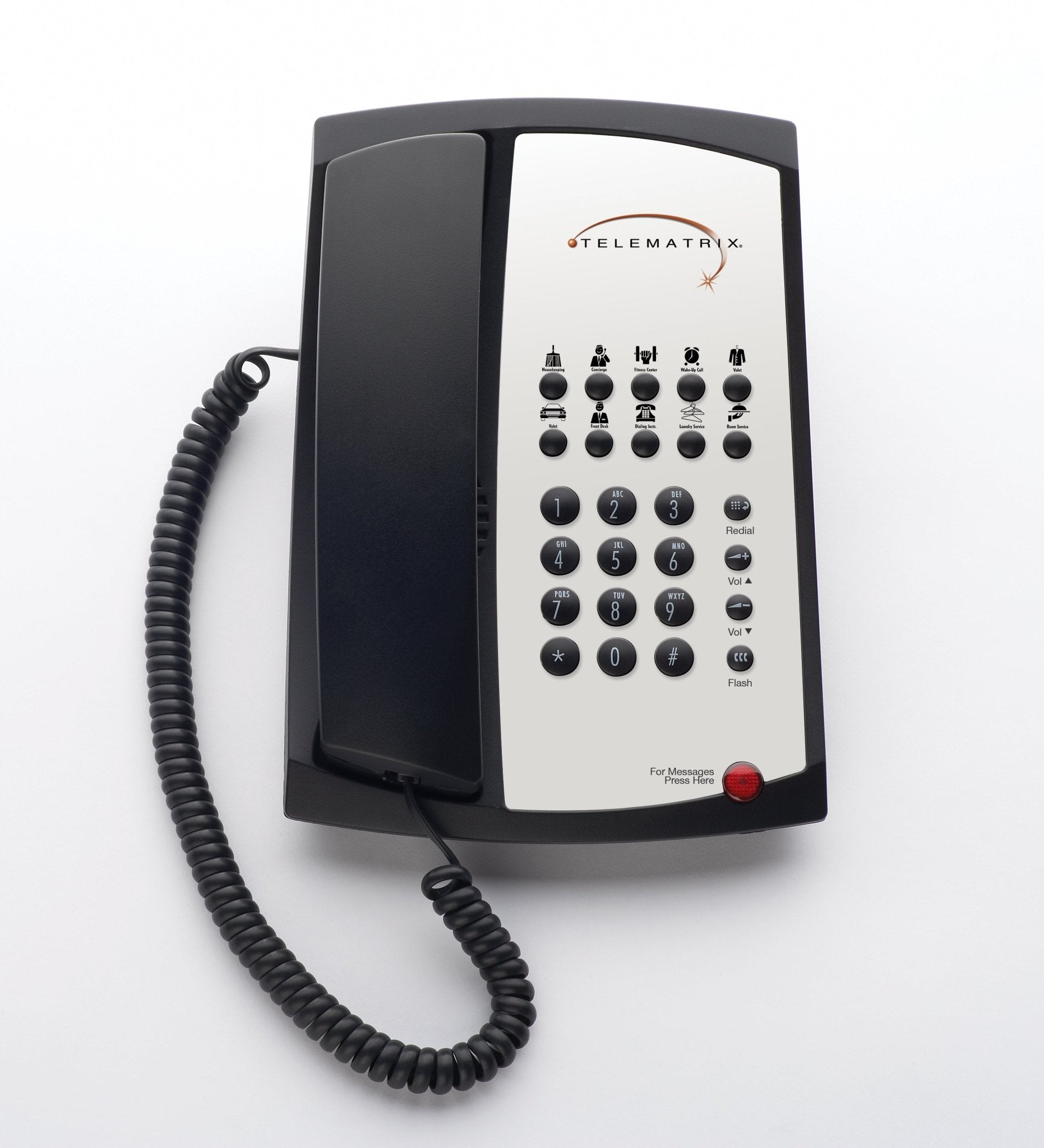 TeleMatrix 3100MW10 Analog Phone Black 312391 312391 - The Telecom Spot