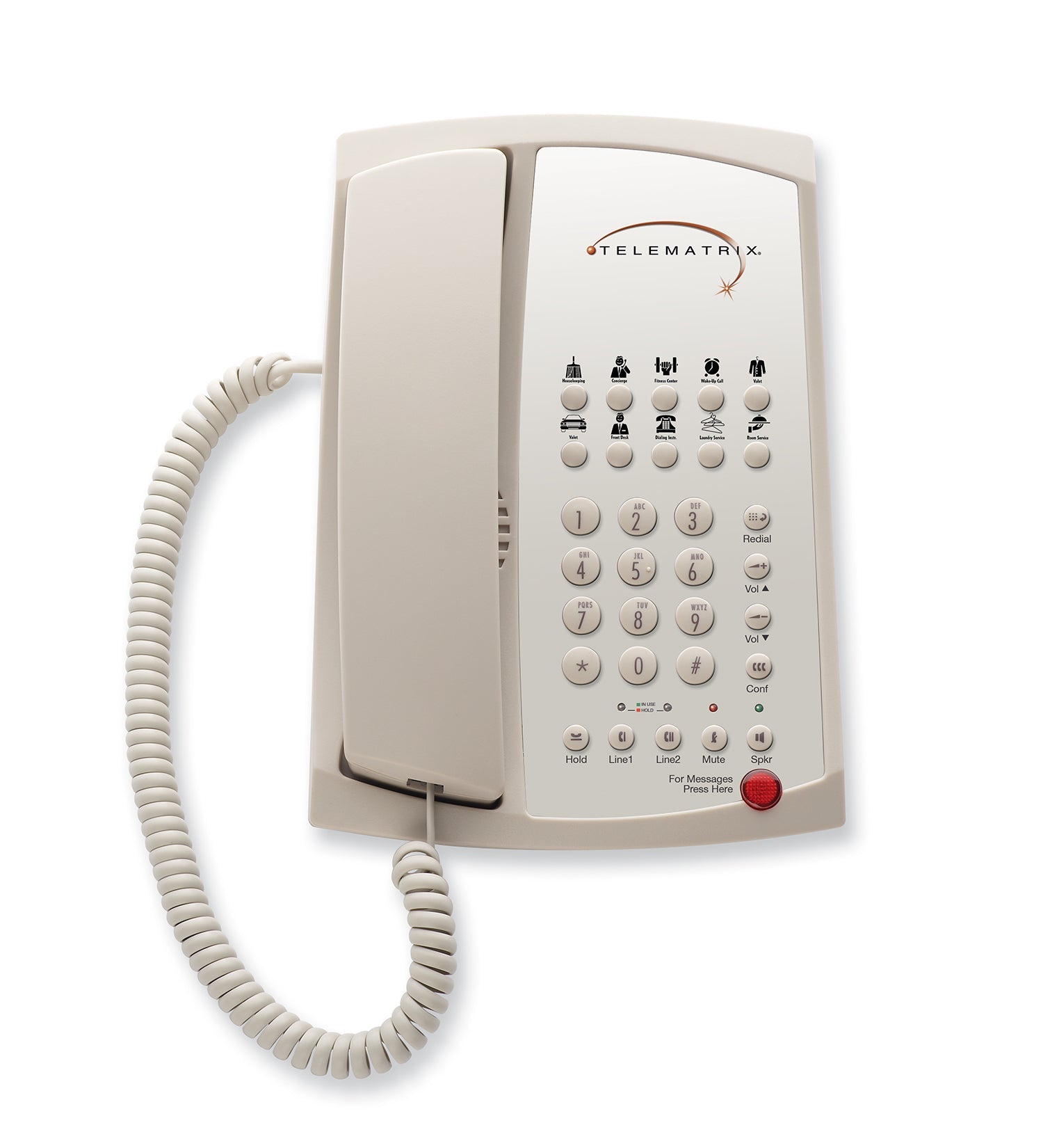 TeleMatrix 3102MWD Analog Phone Ash 32359 32359 - The Telecom Spot