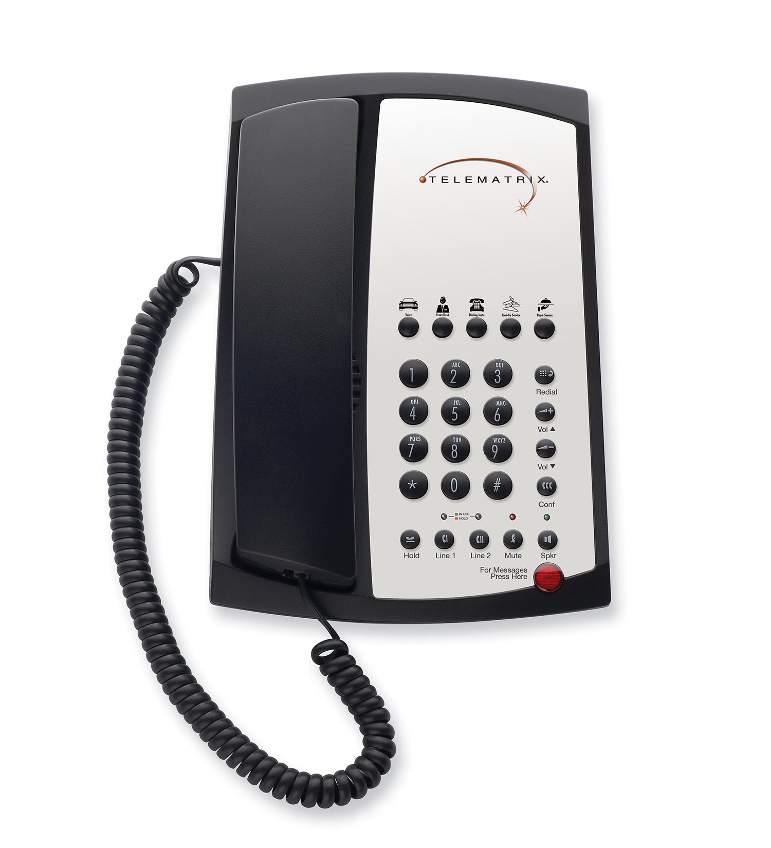 TeleMatrix 3102MWD5 Analog Phone Black 321491 321491 - The Telecom Spot