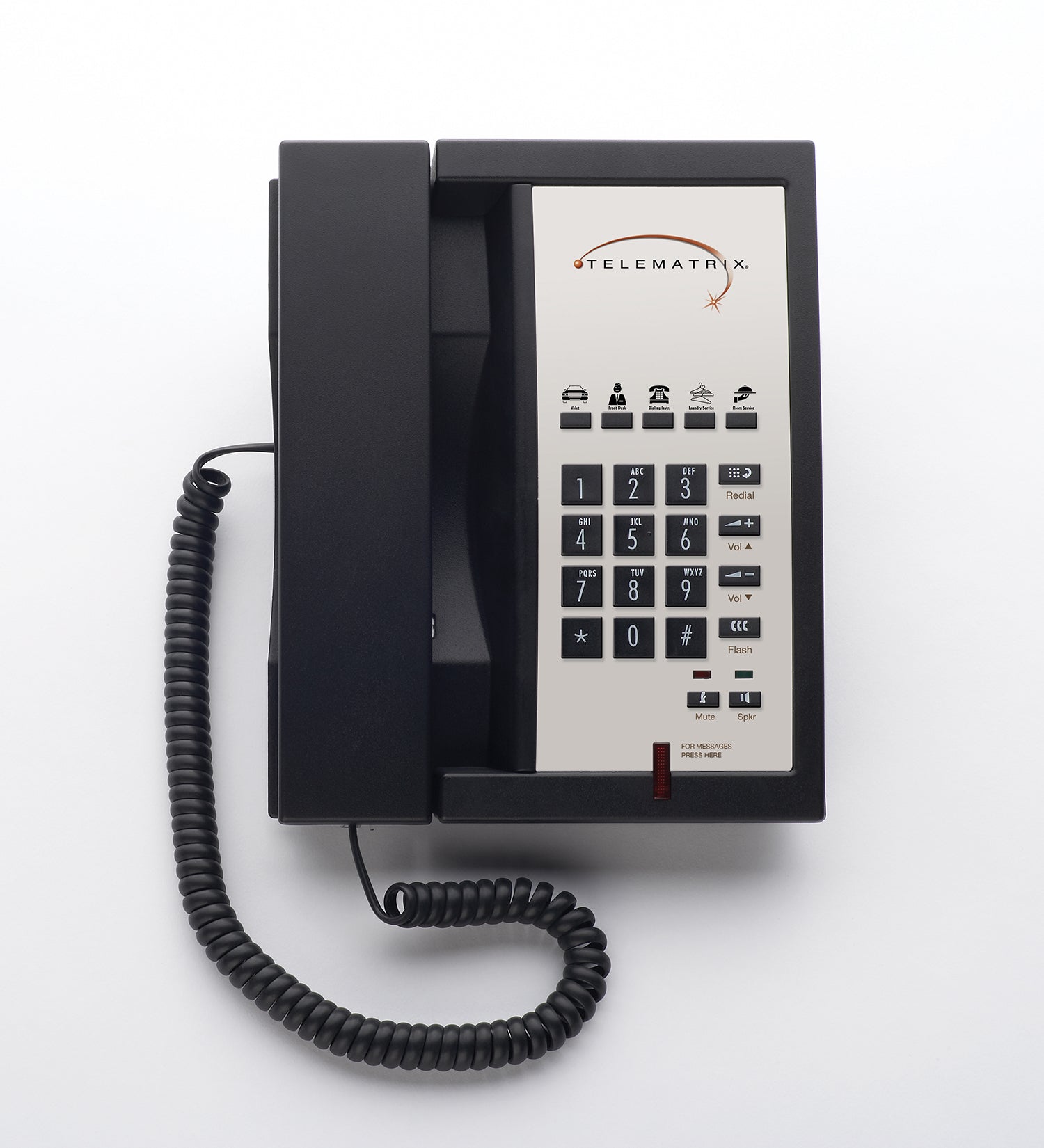 TeleMatrix 3300MWD5 Analog Phone Black 331491 331491 - The Telecom Spot