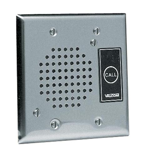 Valcom V - 1072B - ST Doorplate Spkr - Flush w/LED (Stainless) V-1072B-ST - The Telecom Spot