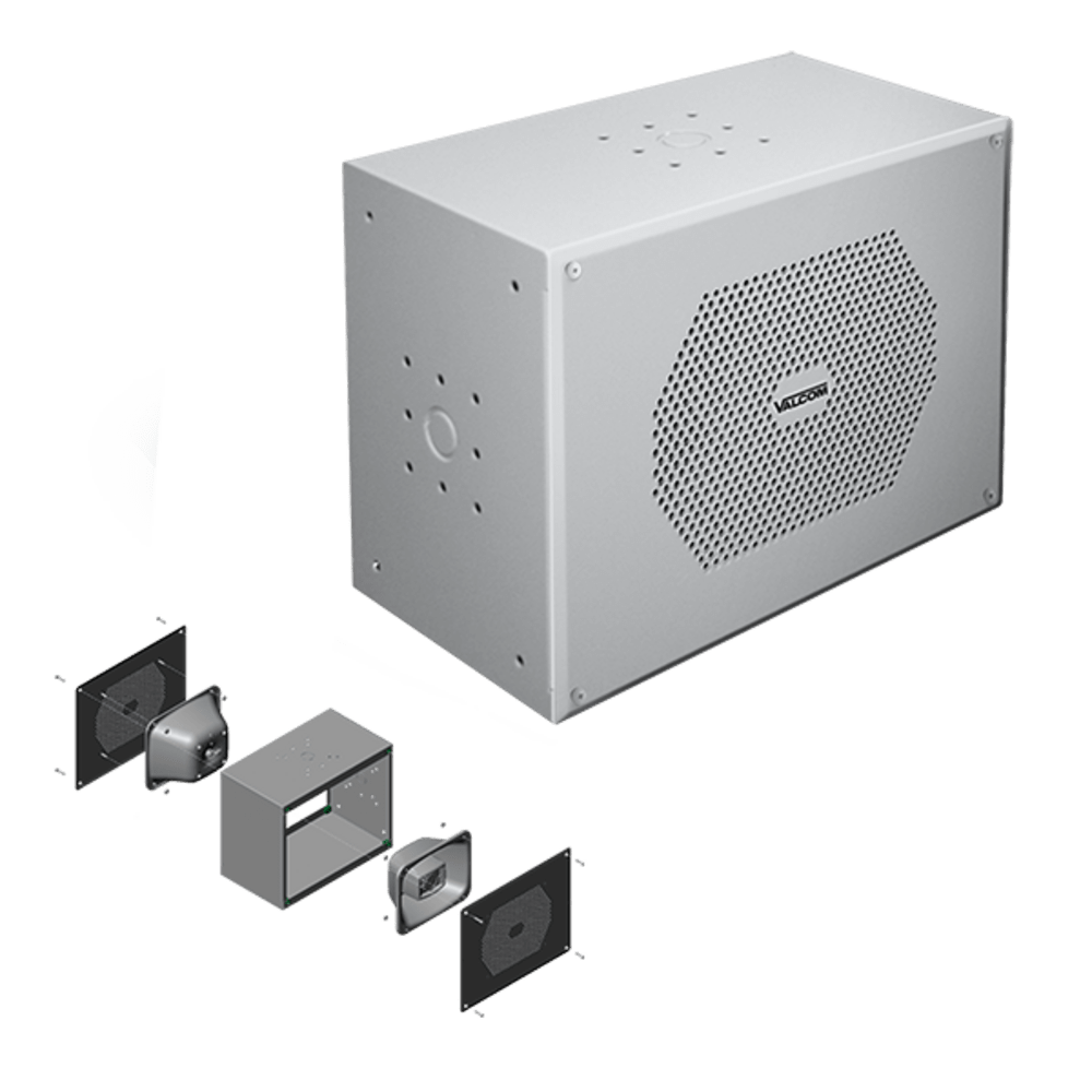 Valcom V - 9885 Vandal Resistant Dual Flexhorn One - Way V-9885 - The Telecom Spot