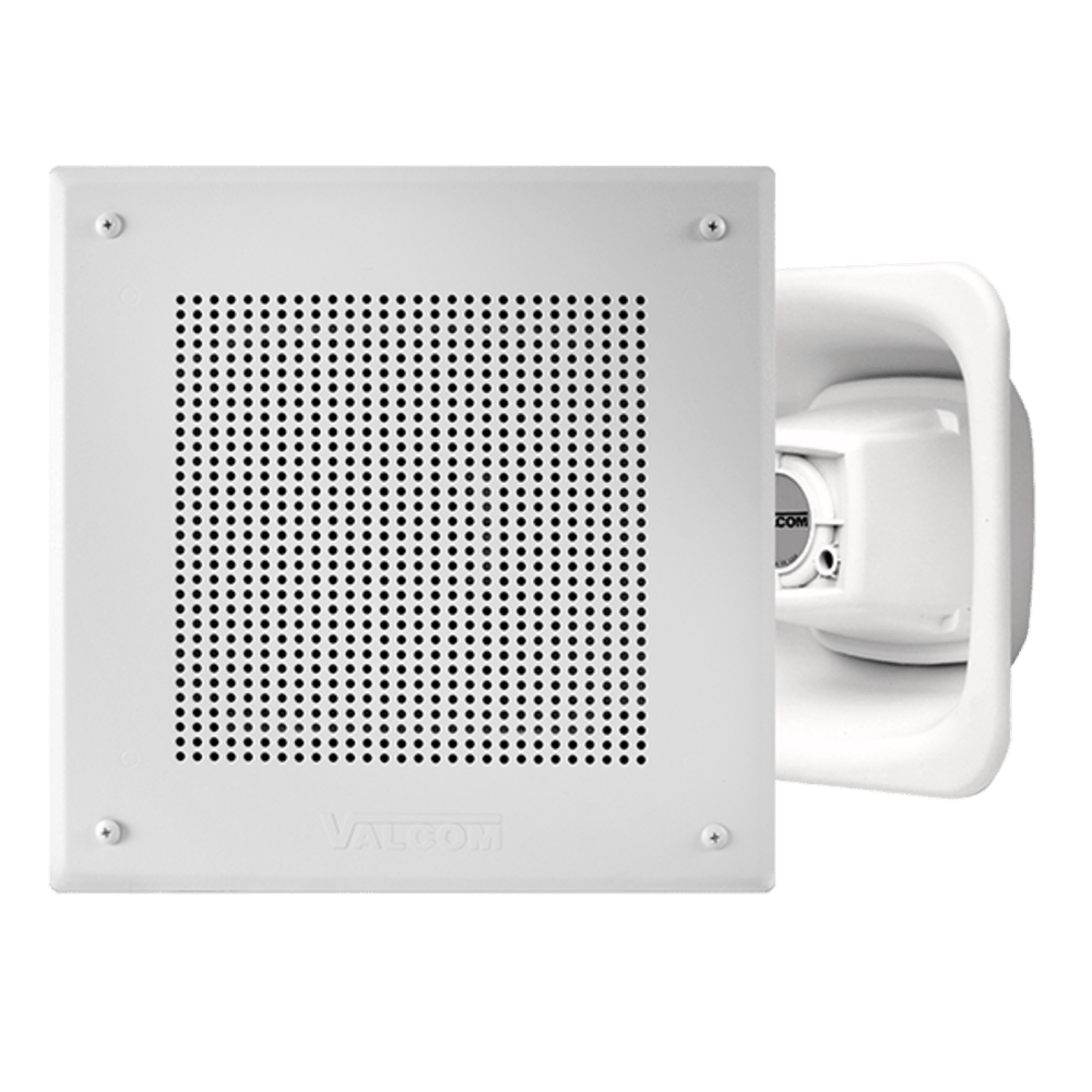 Valcom VIP - 9880A Ip Flexhorn Interior Square Faceplate Wh VIP-9880A - The Telecom Spot