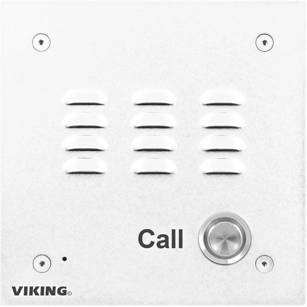 Viking E - 10 - WHA Entry Phone – White Aluminum Faceplate – Handsfree Door/Gate Intercom E-10-WHA - The Telecom Spot