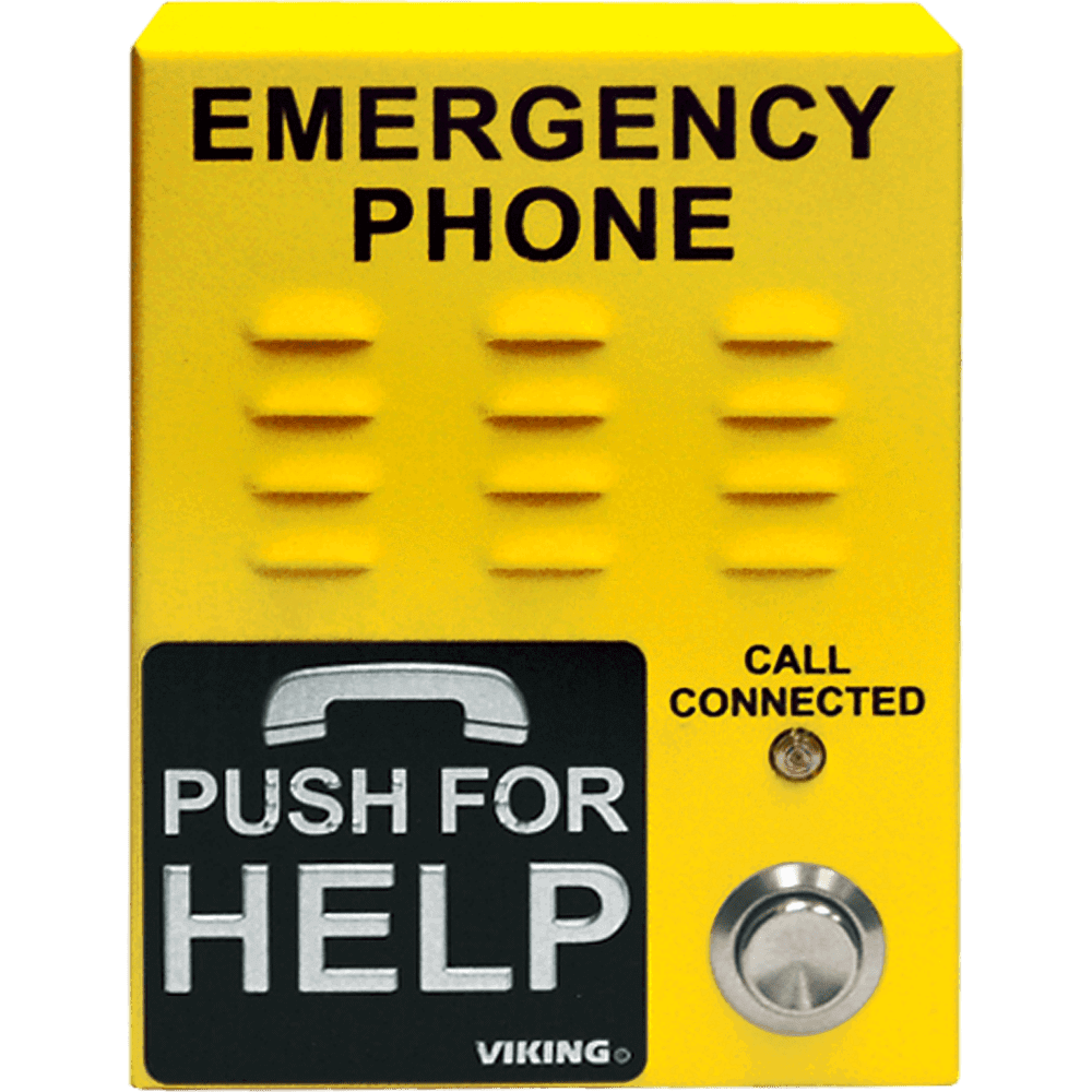 Viking E - 1600 - 45A Yellow ADA Compliant Emergency Phone with Auto Dialer and Voice Announcer – Surface Mount E-1600-45A - The Telecom Spot