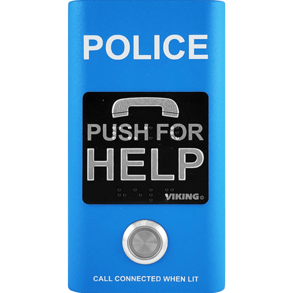 Viking E - 1600 - BLPIPEWP Compact VoIP Police Phone with Enhanced Weather Protection – Blue Emergency Handsfree SIP Phone (ADA Compliant) E-1600-BLP-IPEWP - The Telecom Spot
