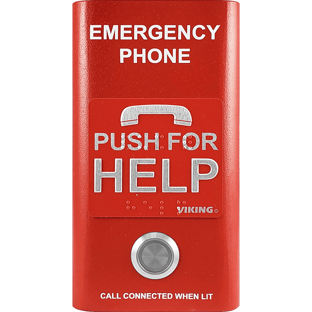 Viking E - 1600 - RD - IP Compact VoIP Emergency Phone – Red ADA Compliant Hands - Free SIP Phone E-1600-RD-IP - The Telecom Spot